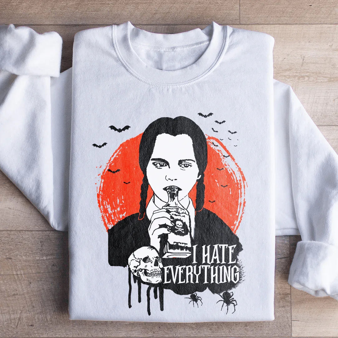 I Hate Everything Sweatshirt White / S Peachy Sunday T-Shirt
