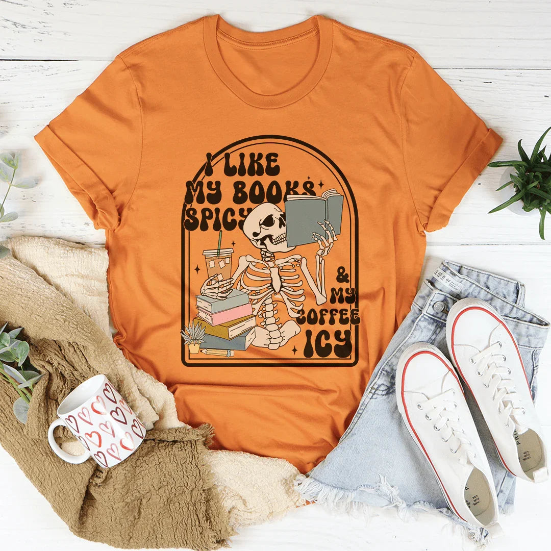 I Like My Books Spicy Tee Heather Orange / S Peachy Sunday T-Shirt