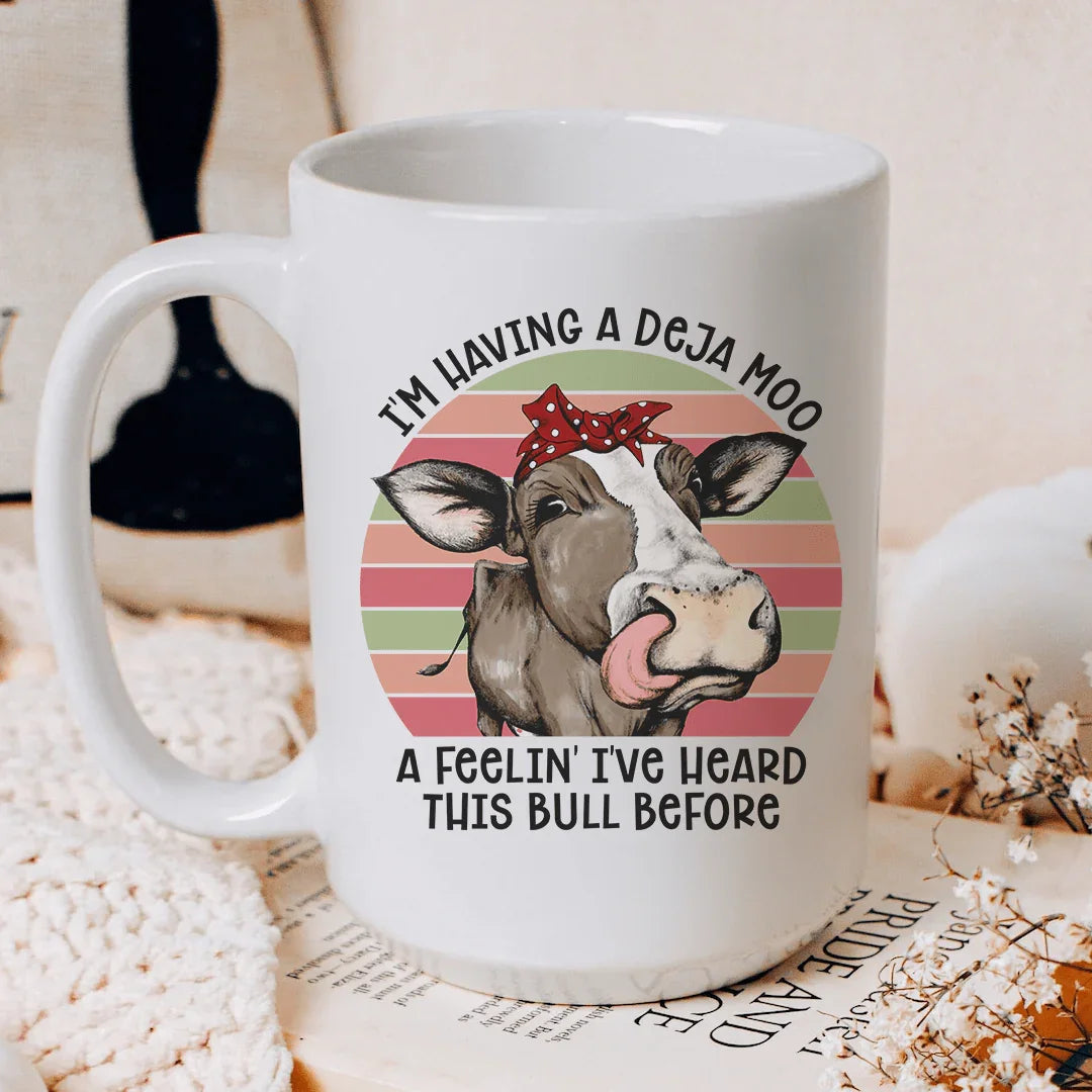 I'm Having A Deja Moo Mug 15 oz White / One Size CustomCat Drinkware T-Shirt