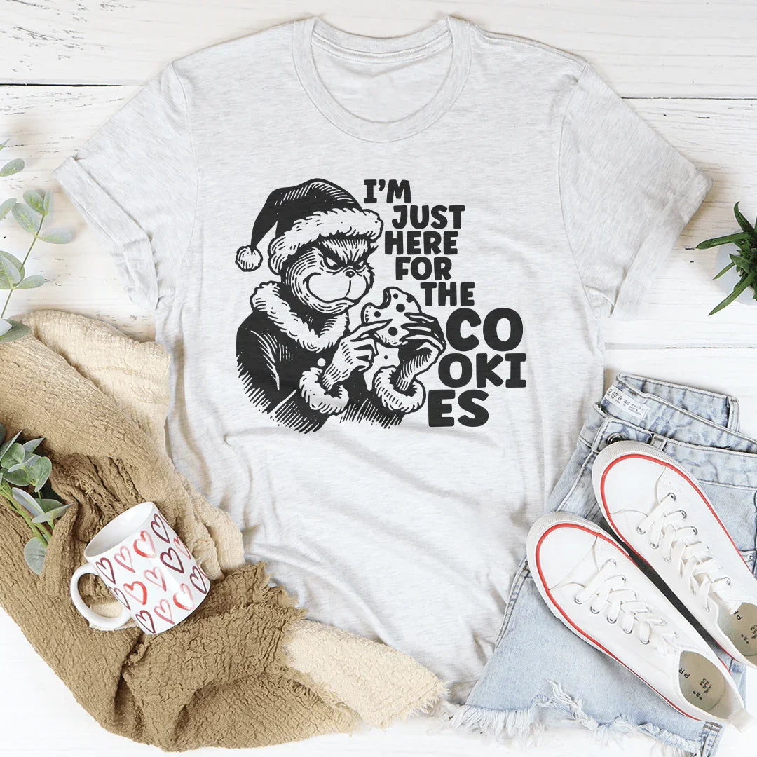 I’m Just Here For The Cookies Tee Ash / S Printify T-Shirt T-Shirt