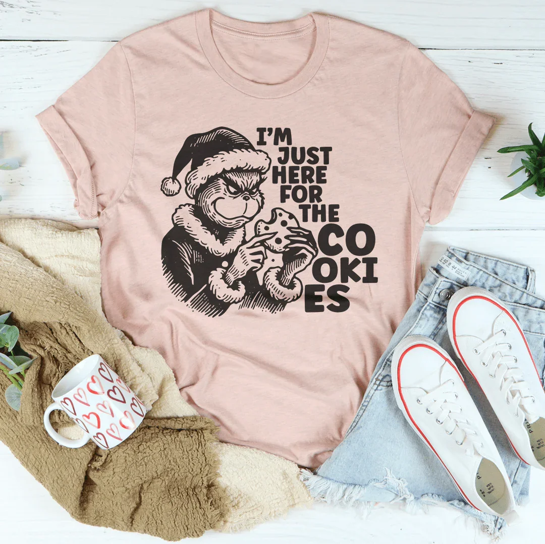 I’m Just Here For The Cookies Tee Peach / S Printify T-Shirt T-Shirt