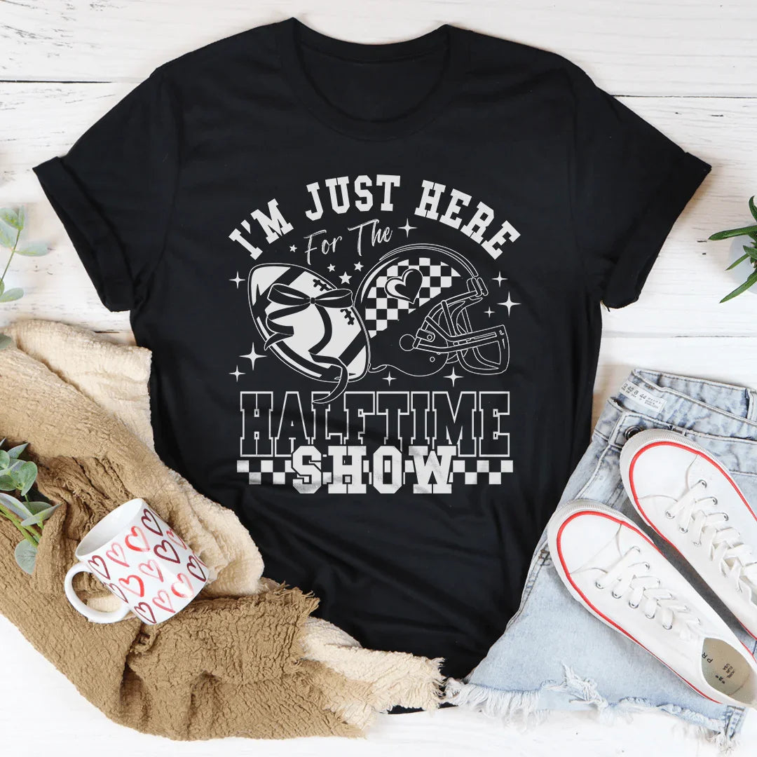 I'm Just Here For The Halftime Show Tee Black Heather / S Peachy Sunday T-Shirt