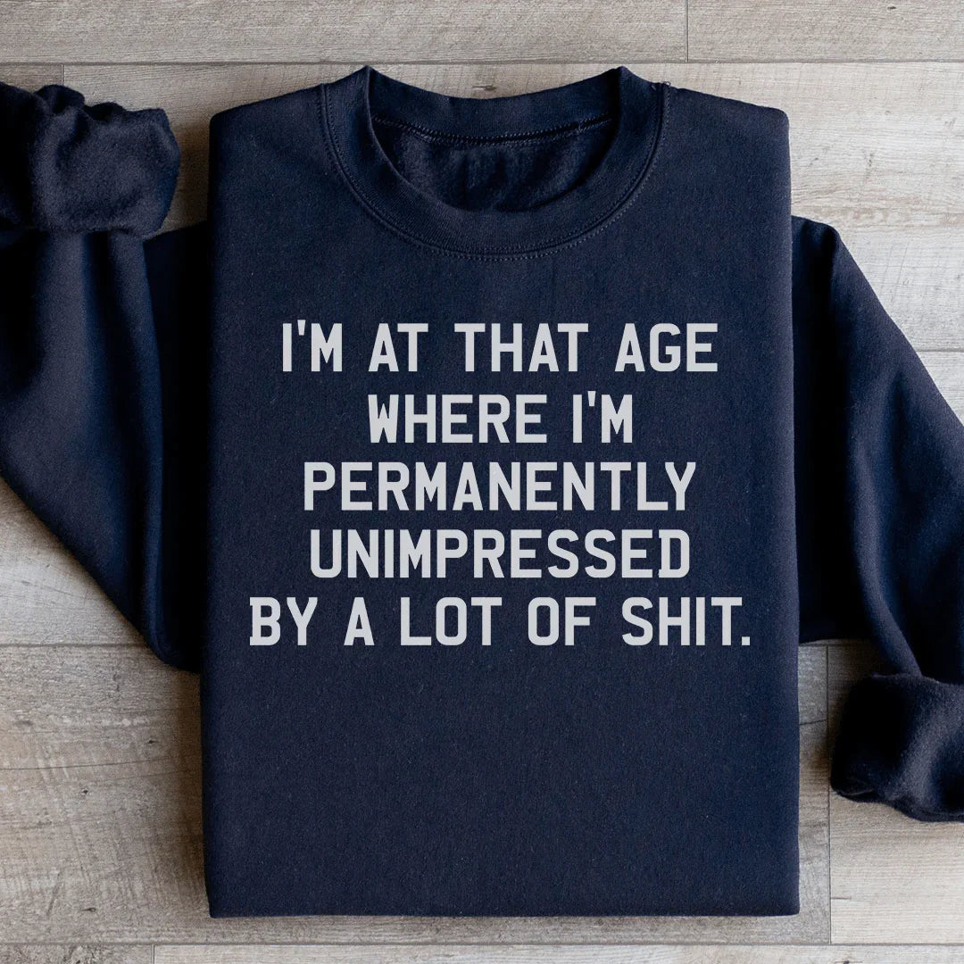 I'm Permanently Unimpressed Sweatshirt Black / S Peachy Sunday T-Shirt