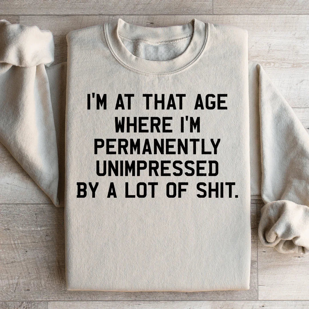 I'm Permanently Unimpressed Sweatshirt Sand / S Peachy Sunday T-Shirt