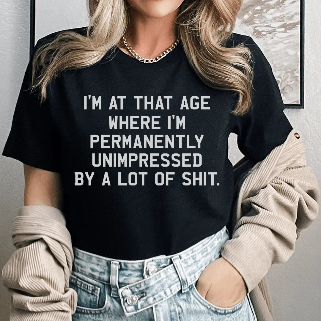 I'm Permanently Unimpressed Tee Black Heather / S Peachy Sunday T-Shirt