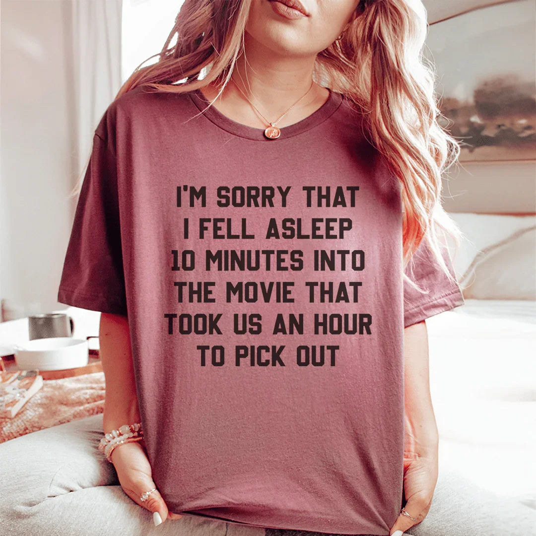 I'm Sorry That I Fell Asleep Tee Mauve / S Peachy Sunday T-Shirt