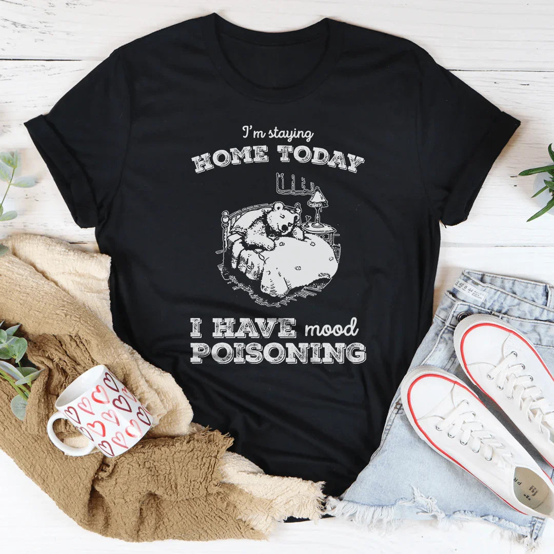 I'm staying Home Today Black Heather / S Peachy Sunday T-Shirt