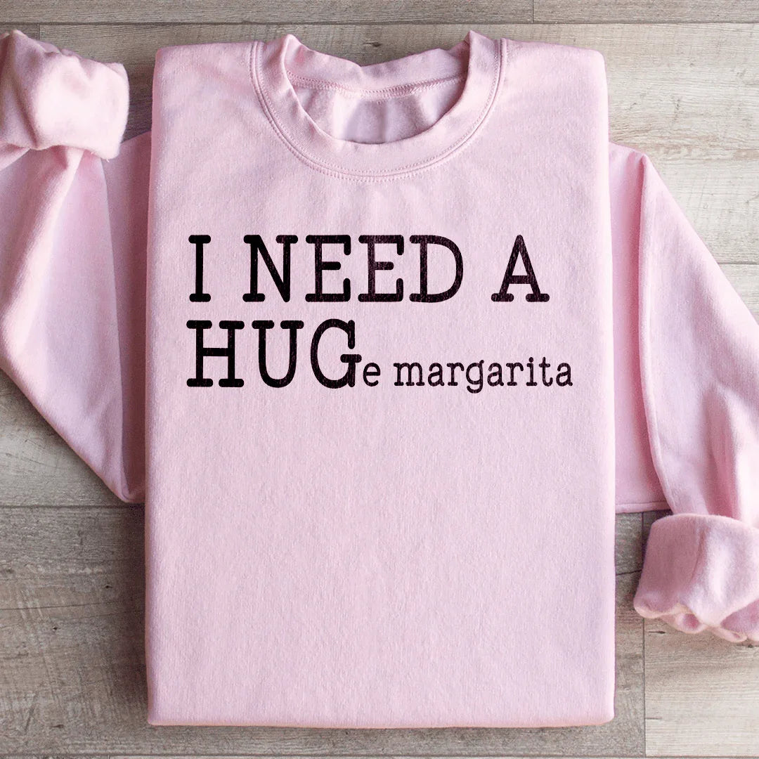 I Need A Huge Margarita Sweatshirt Light Pink / S Peachy Sunday T-Shirt