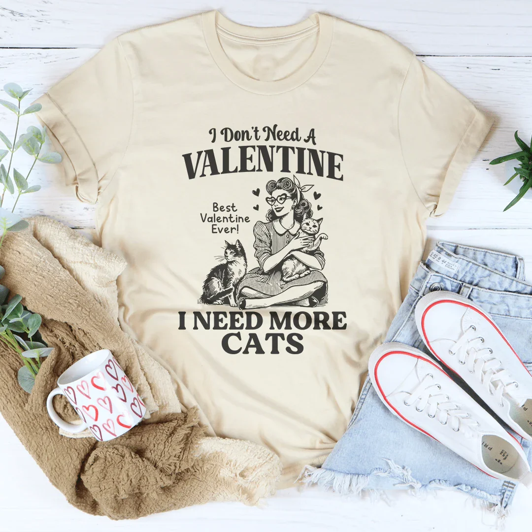 I Need A More Cats Tee Soft Cream / S Peachy Sunday T-Shirt