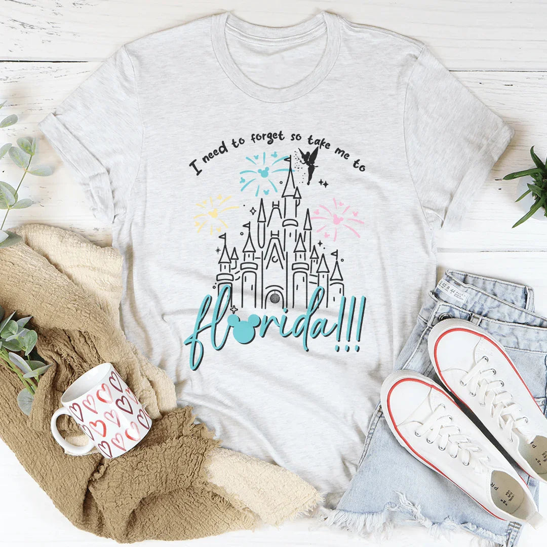 I Need To Forget So Take Me To Florida Tee Ash / S Peachy Sunday T-Shirt