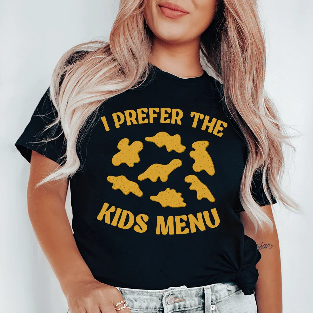 I Prefer The Kids Menu Tee Black Heather / S Peachy Sunday T-Shirt