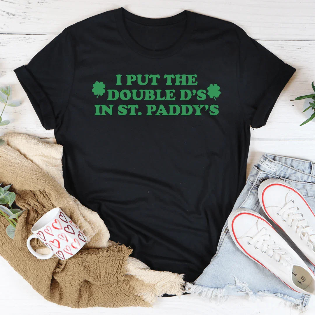 I Put The Double D'S In St Paddy's Tee Black Heather / S Peachy Sunday T-Shirt