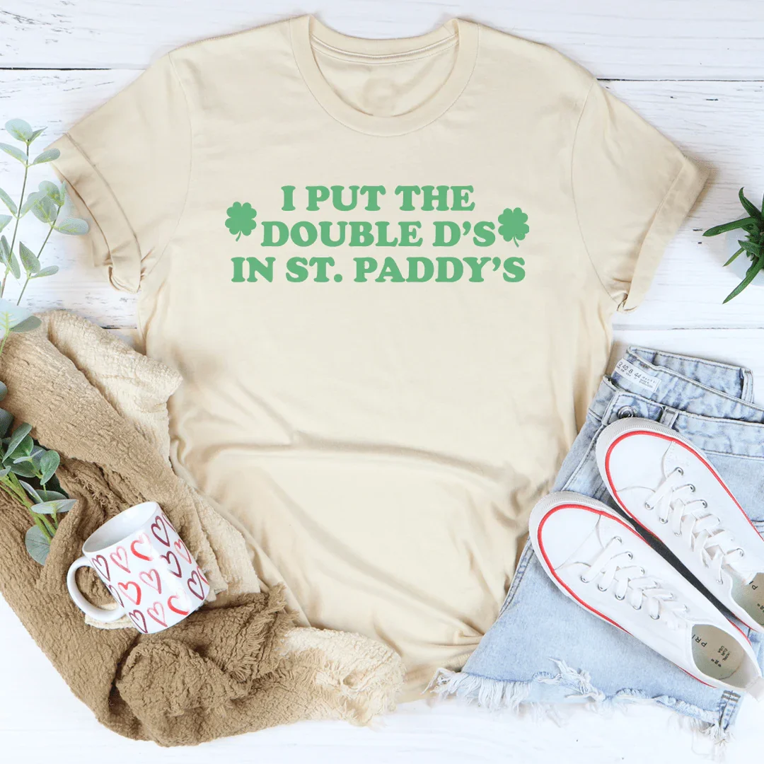I Put The Double D'S In St Paddy's Tee Soft Cream / S Peachy Sunday T-Shirt