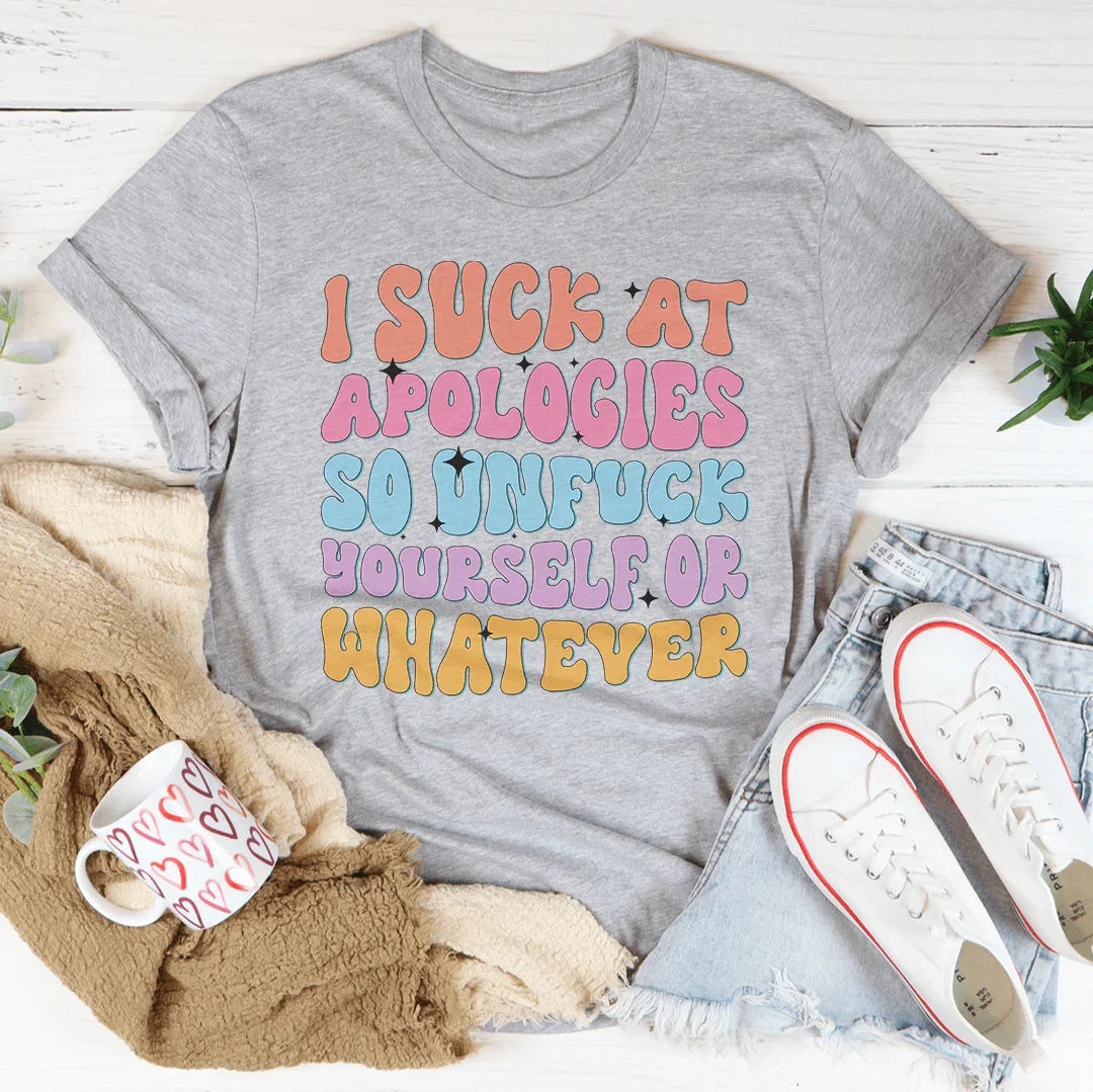I Suck At Apologies Tee Athletic Heather / S Peachy Sunday T-Shirt