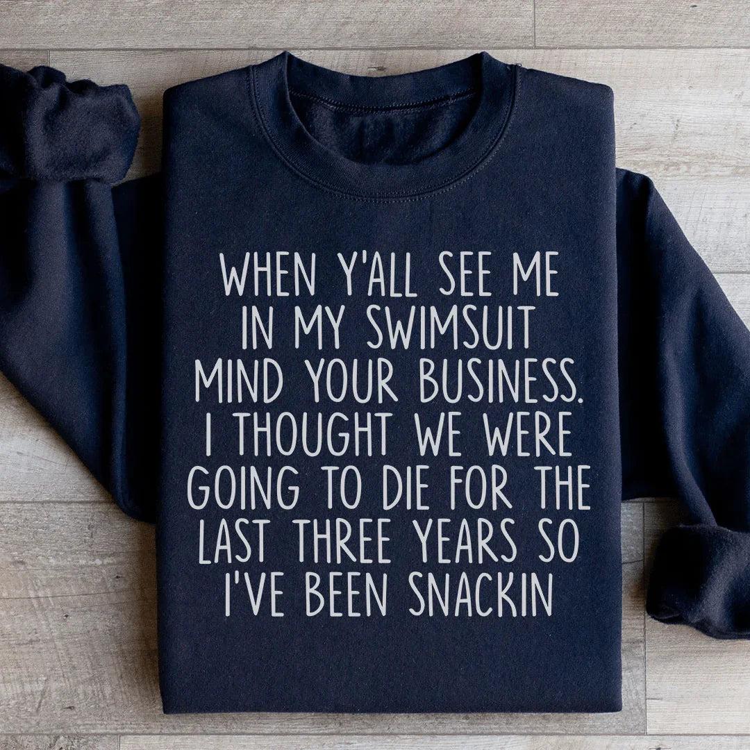 I've Been Snackin Sweatshirt Black / S Peachy Sunday T-Shirt