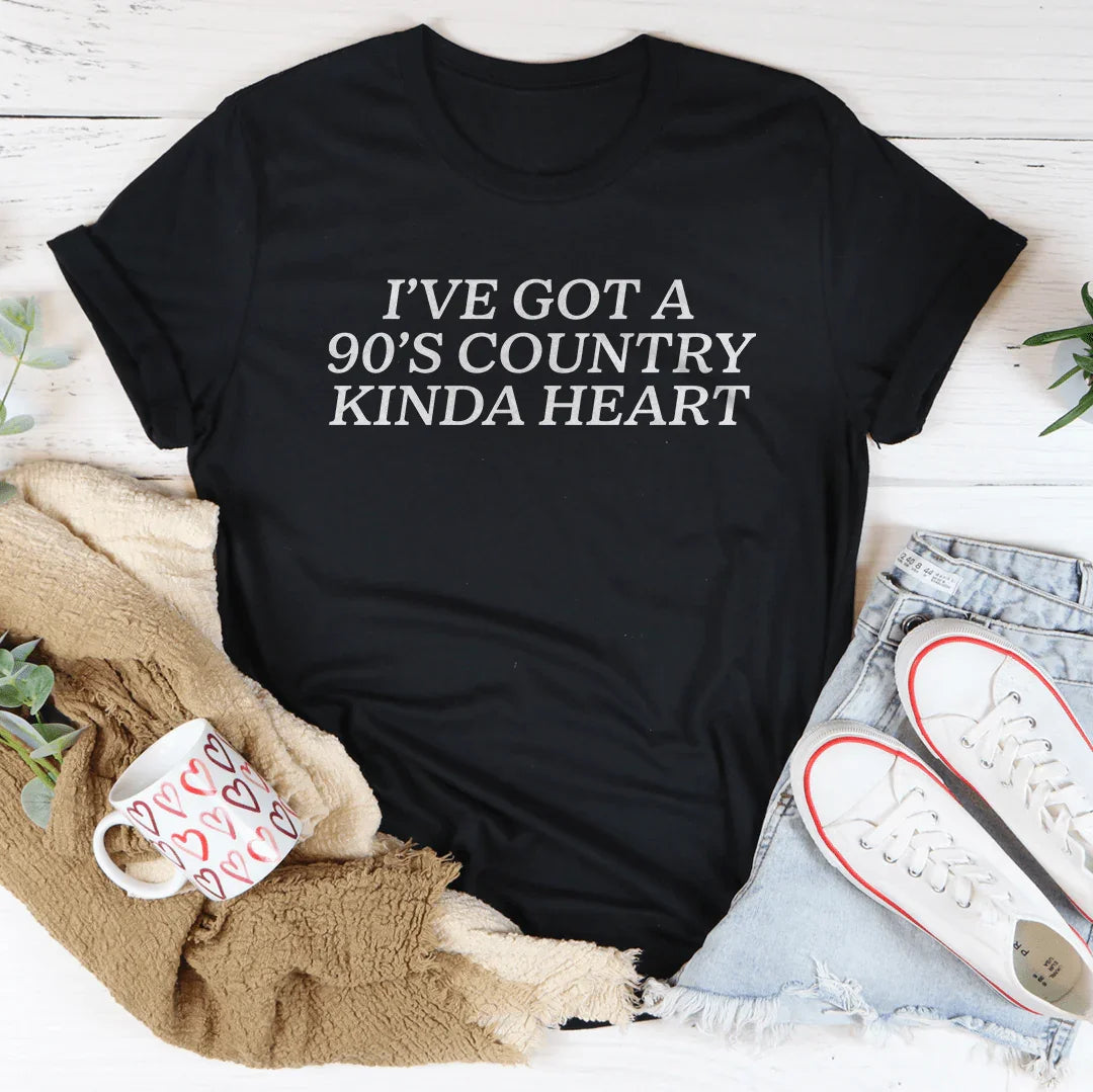 I've Got A 90's Country Kinda Heart Tee Black Heather / S Peachy Sunday T-Shirt