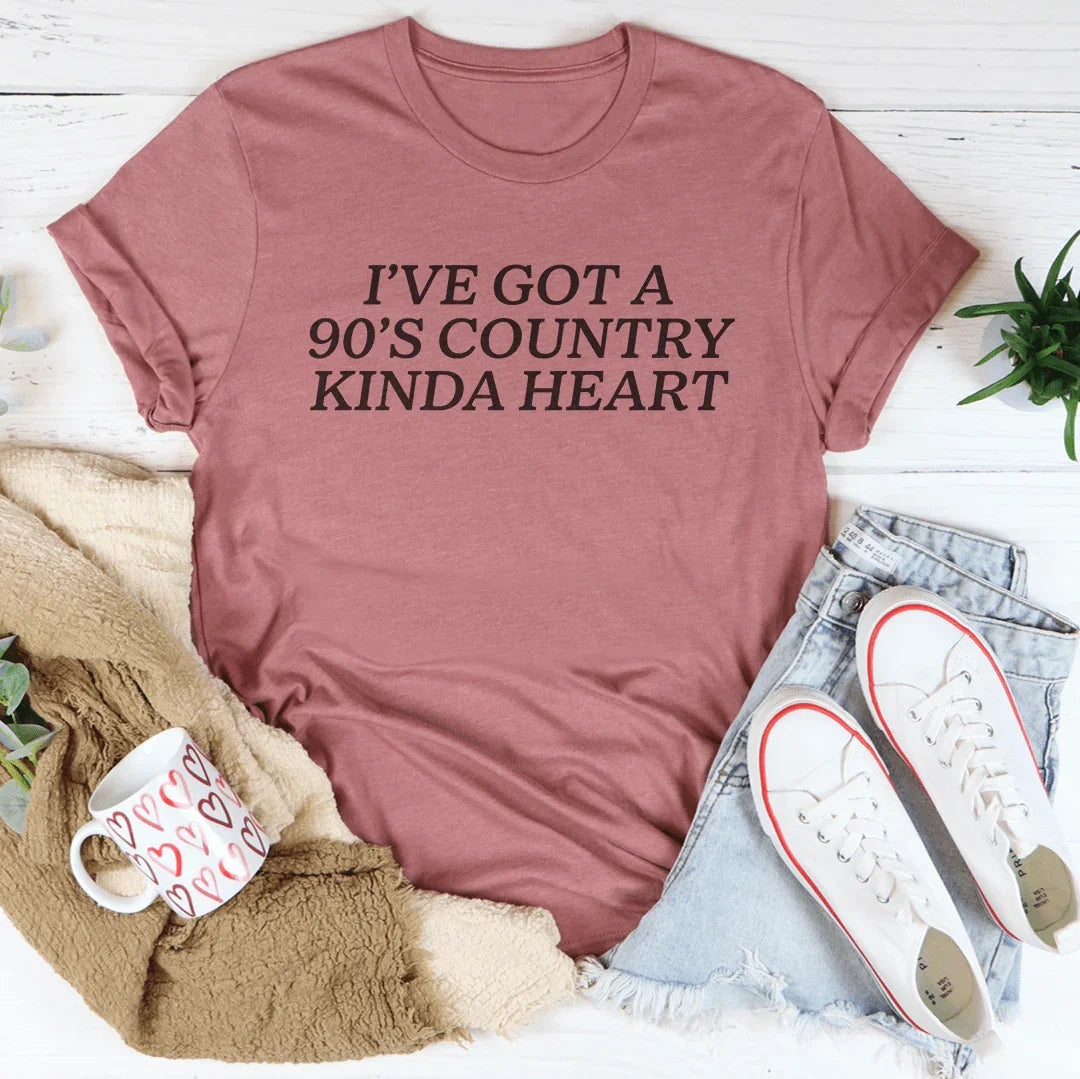 I've Got A 90's Country Kinda Heart Tee Mauve / S Peachy Sunday T-Shirt