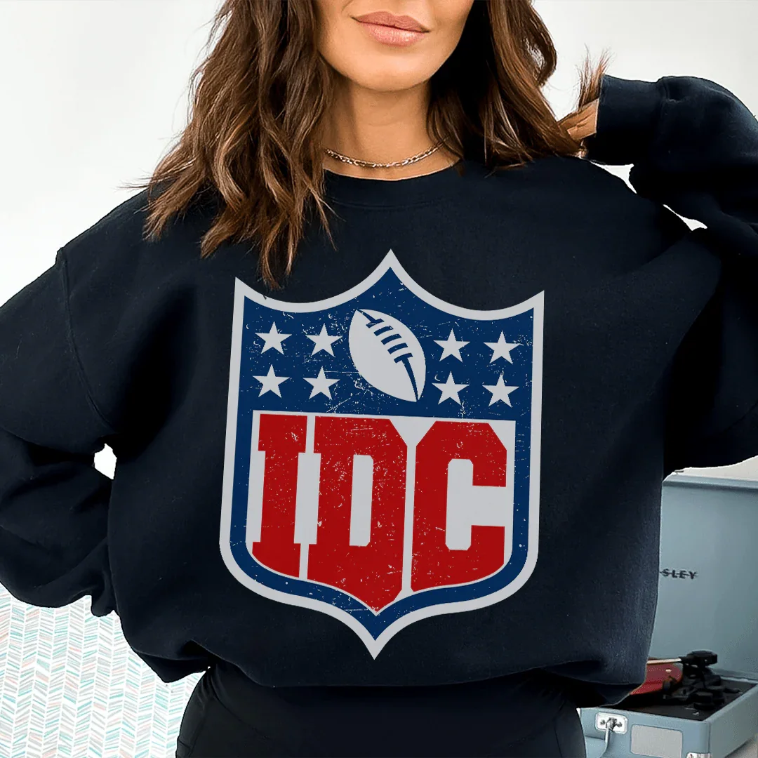 IDC Football Sweatshirt Black / S Peachy Sunday T-Shirt