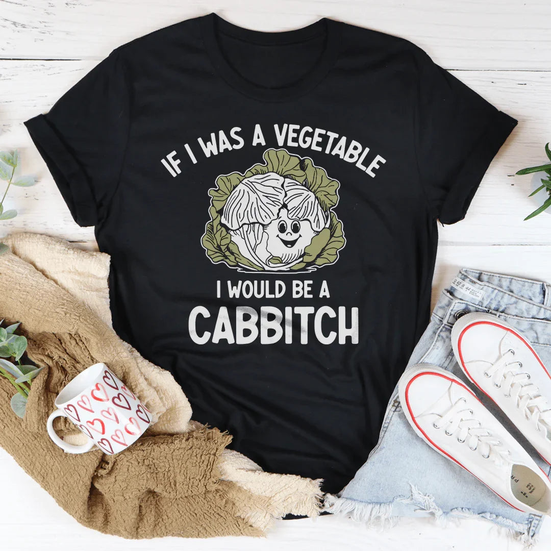 If I Was A Vegetable I Would Be A Cabbitch Tee Black Heather / S Peachy Sunday T-Shirt