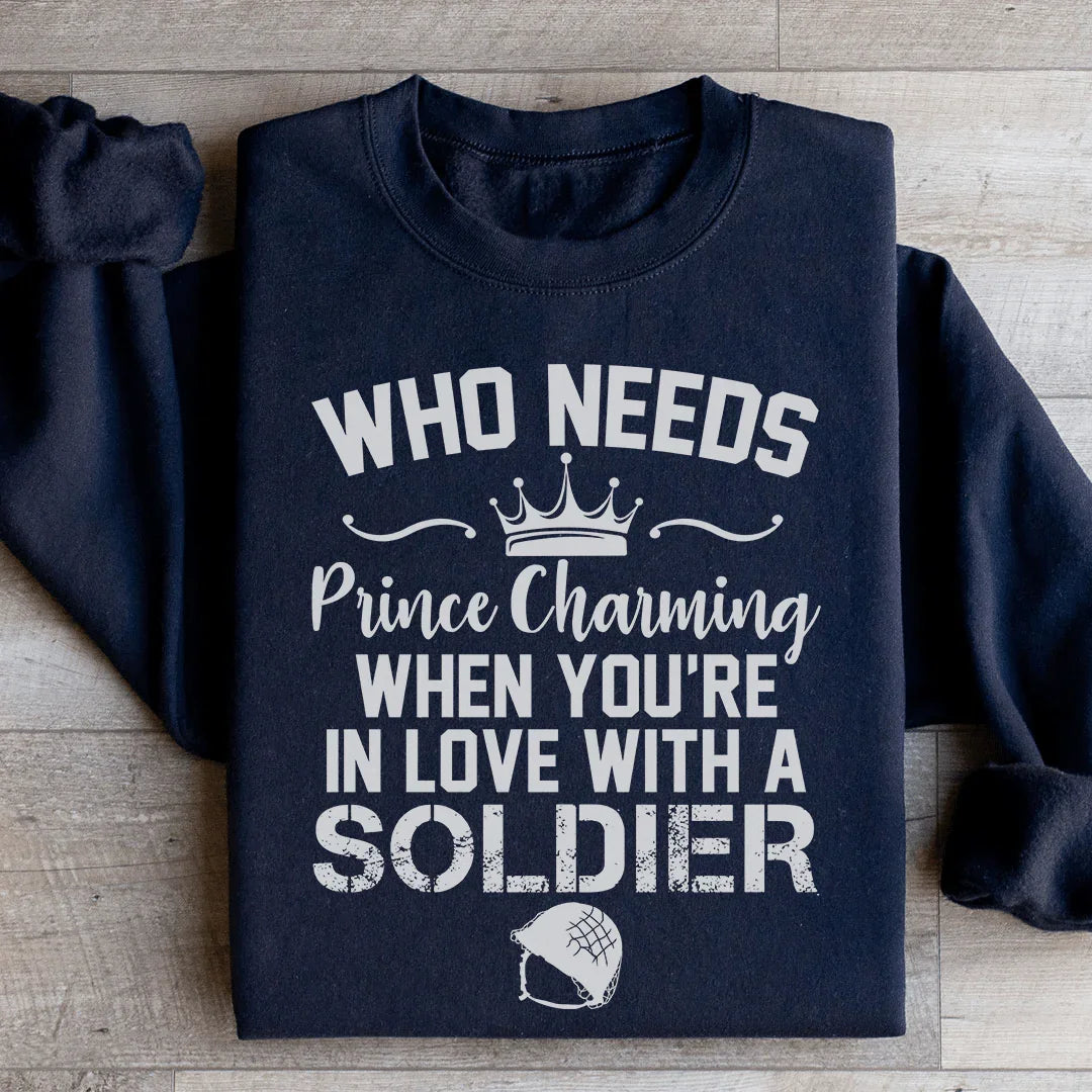 In Love With A Soldier Sweatshirt Black / S Peachy Sunday T-Shirt