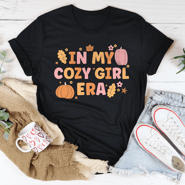 In My Cozy Girl Era Tee Black Heather / S Peachy Sunday T-Shirt