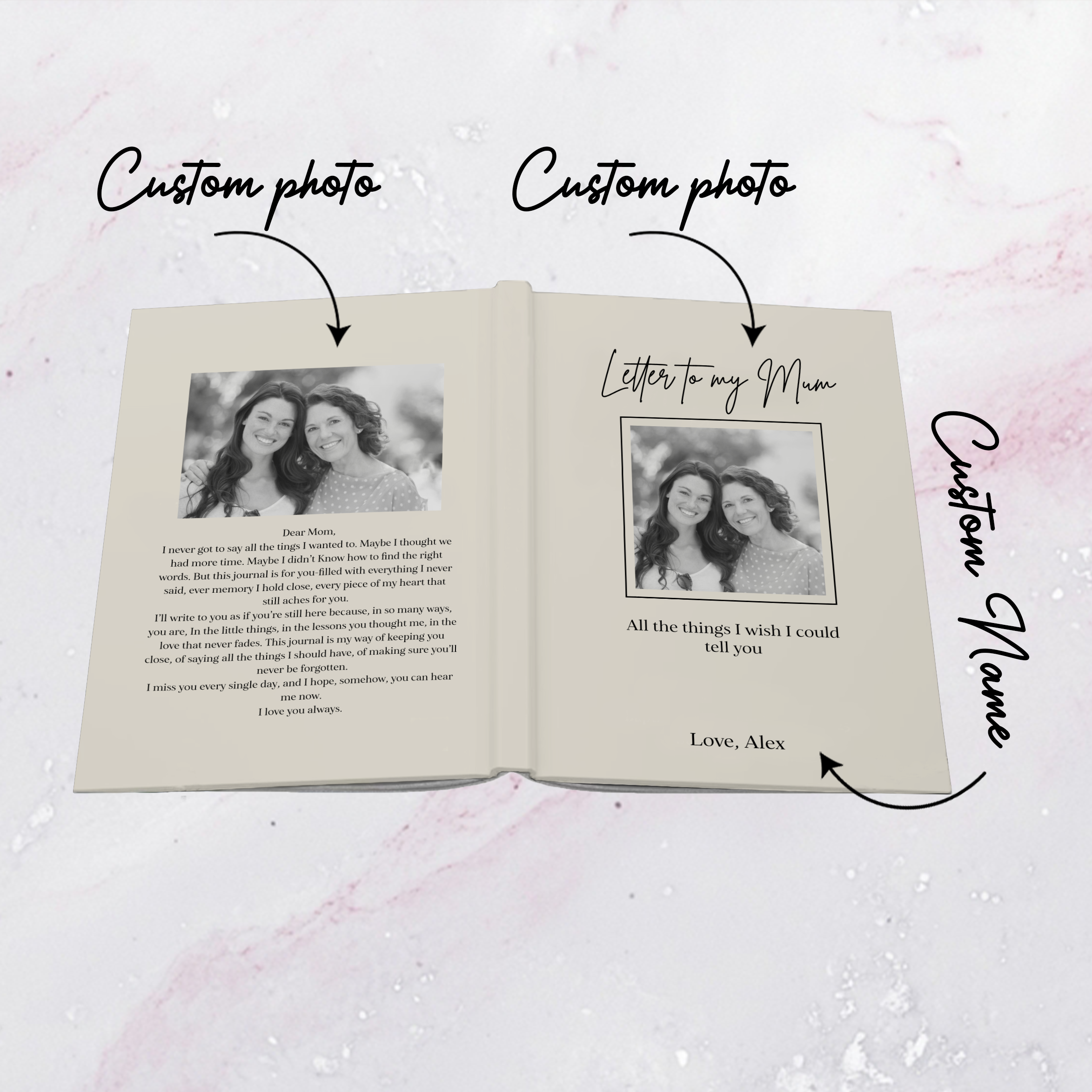 Personalized Letters To My Mom Grief Journal