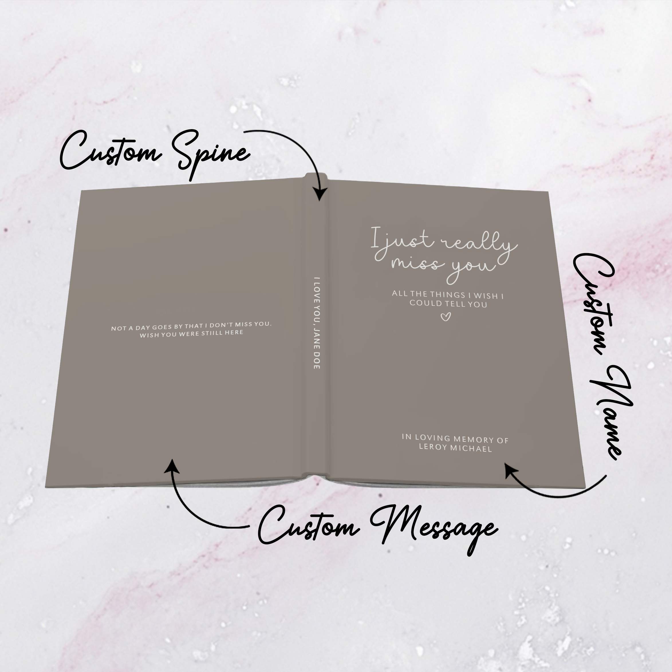 Personalized I Just Really Miss You Custom Grief Hardcore Journal