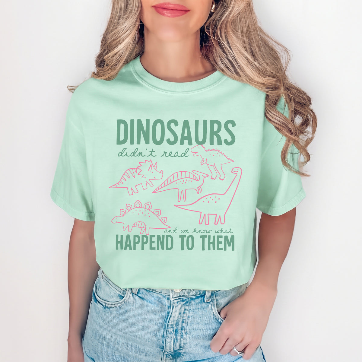 T-Shirt „Dinosaurier konnten nicht lesen“