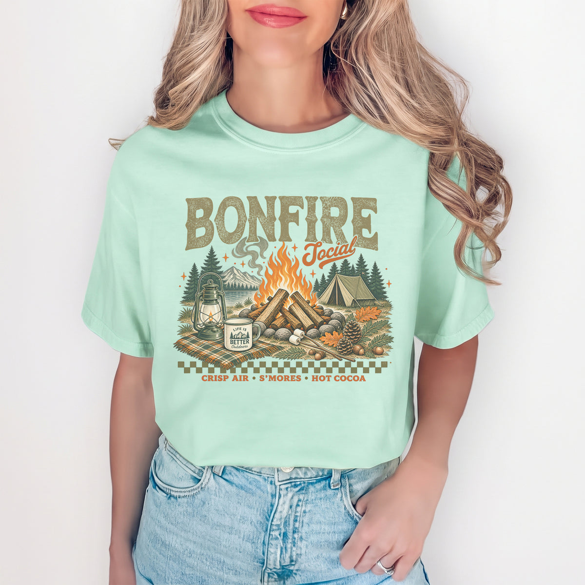 T-shirt de camping « Bonfire Social »
