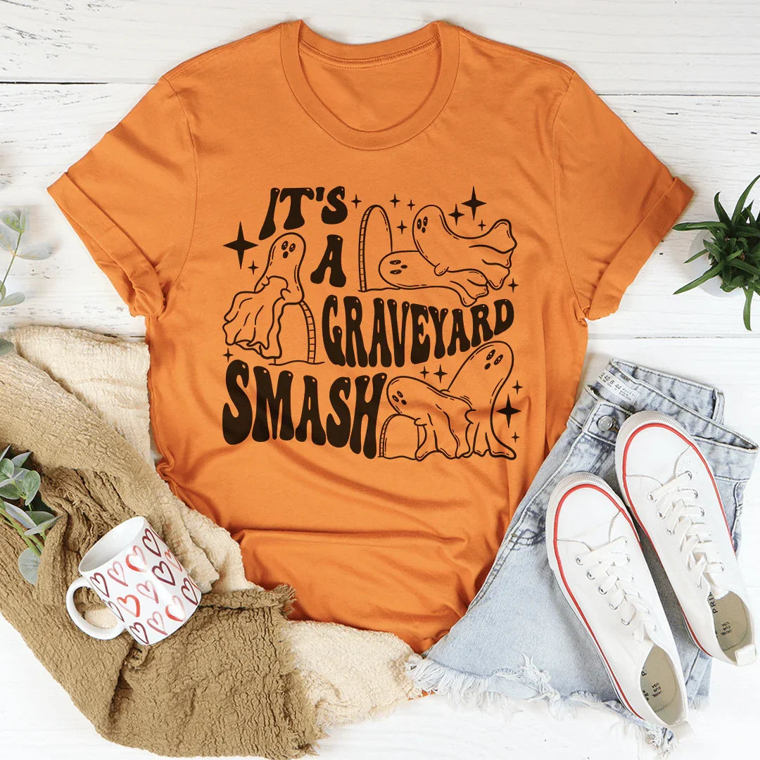 It's A Graveyard Smash Tee Heather Orange / S Peachy Sunday T-Shirt