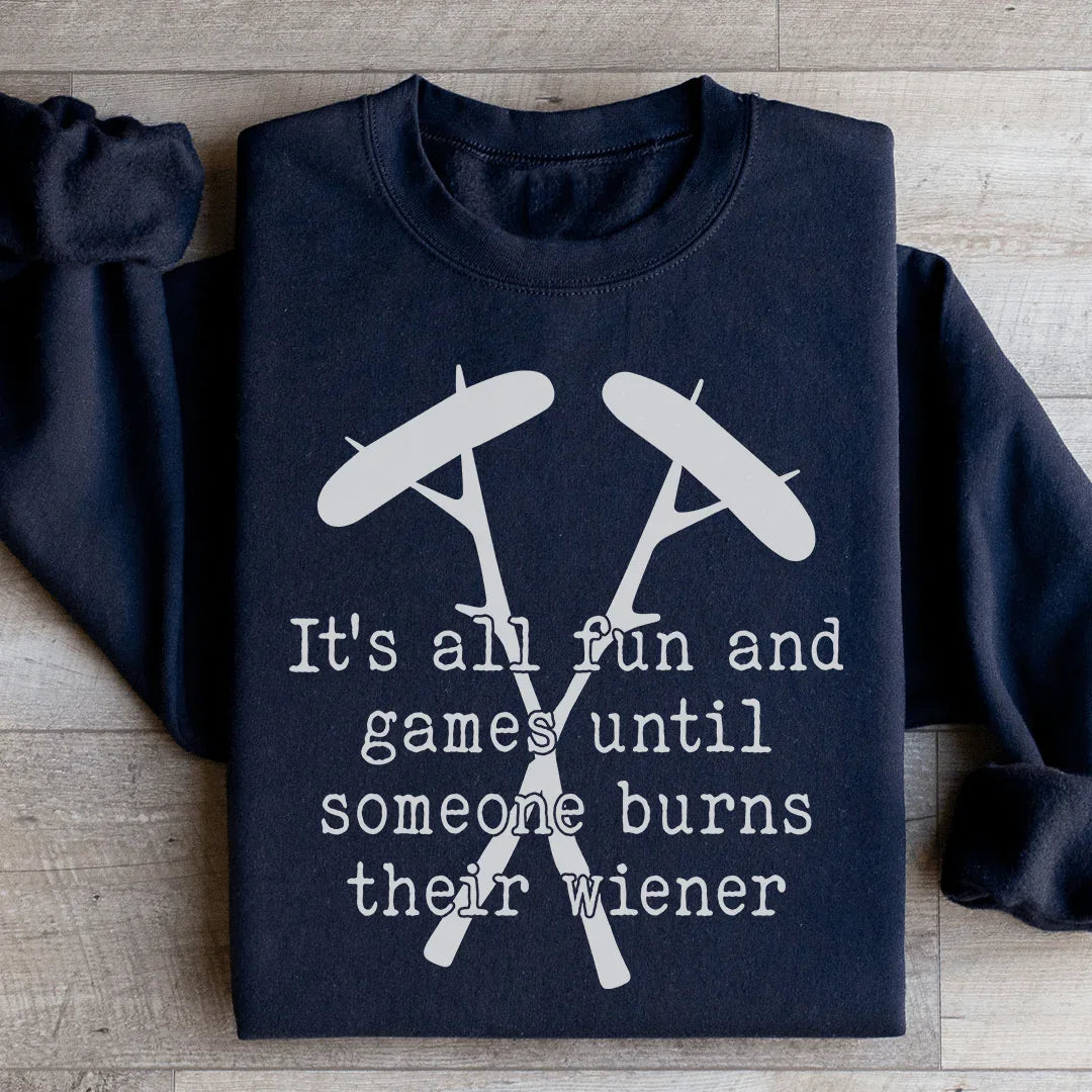 It's All Fun And Games Camping Sweatshirt Peachy Sunday T-Shirt