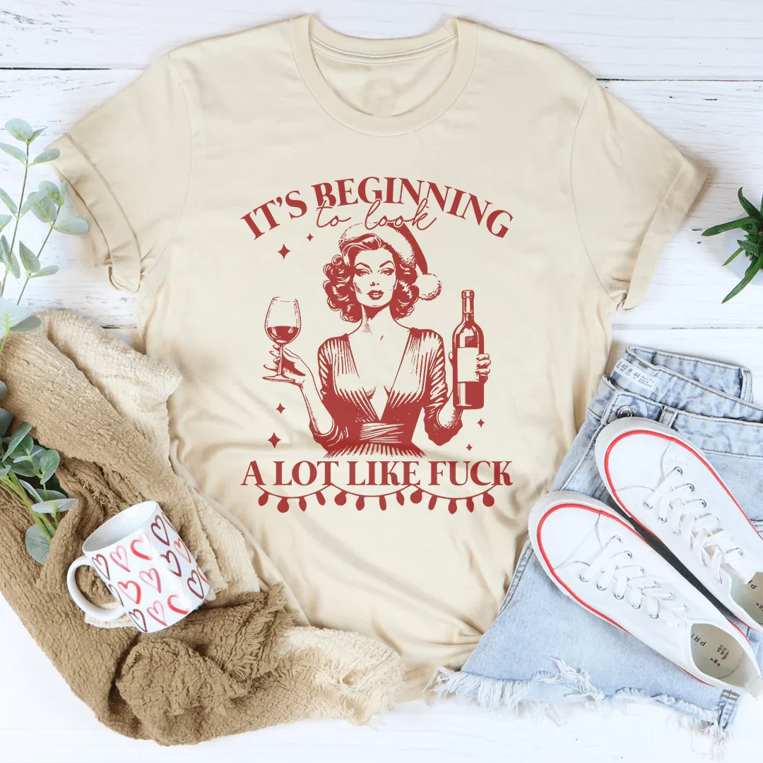 It's Beginning to Look A Lot Like F-ck Tee Soft Cream / S Peachy Sunday T-Shirt