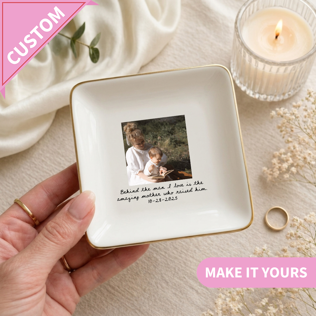 Personalized Photo Mother Of The Groom Ring Dish