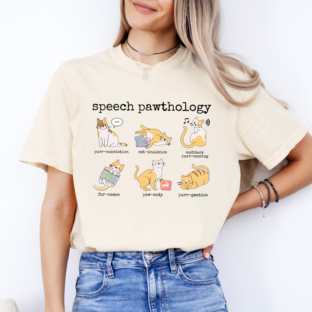 Funny Cats Speech Therapy Tee