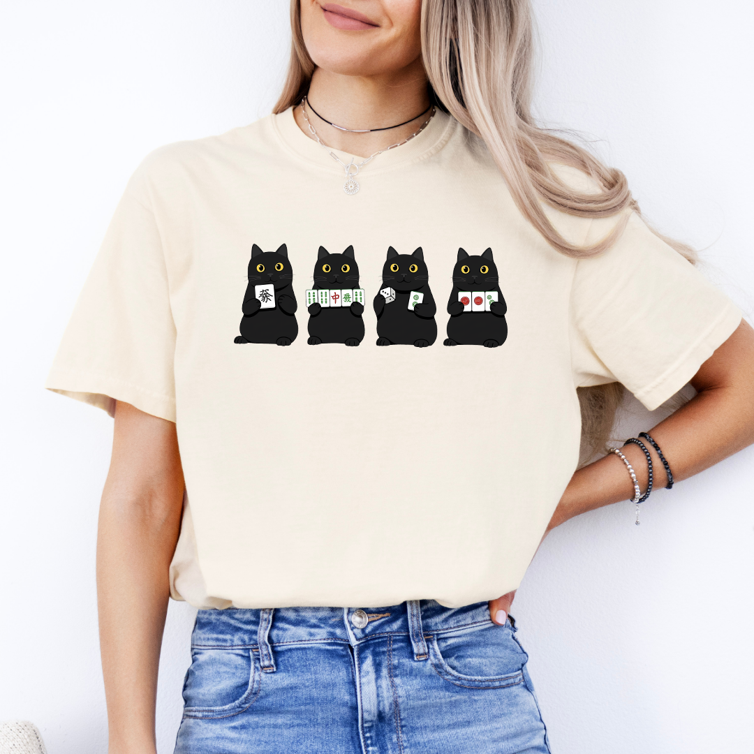 Mahjong Black Cat Tee