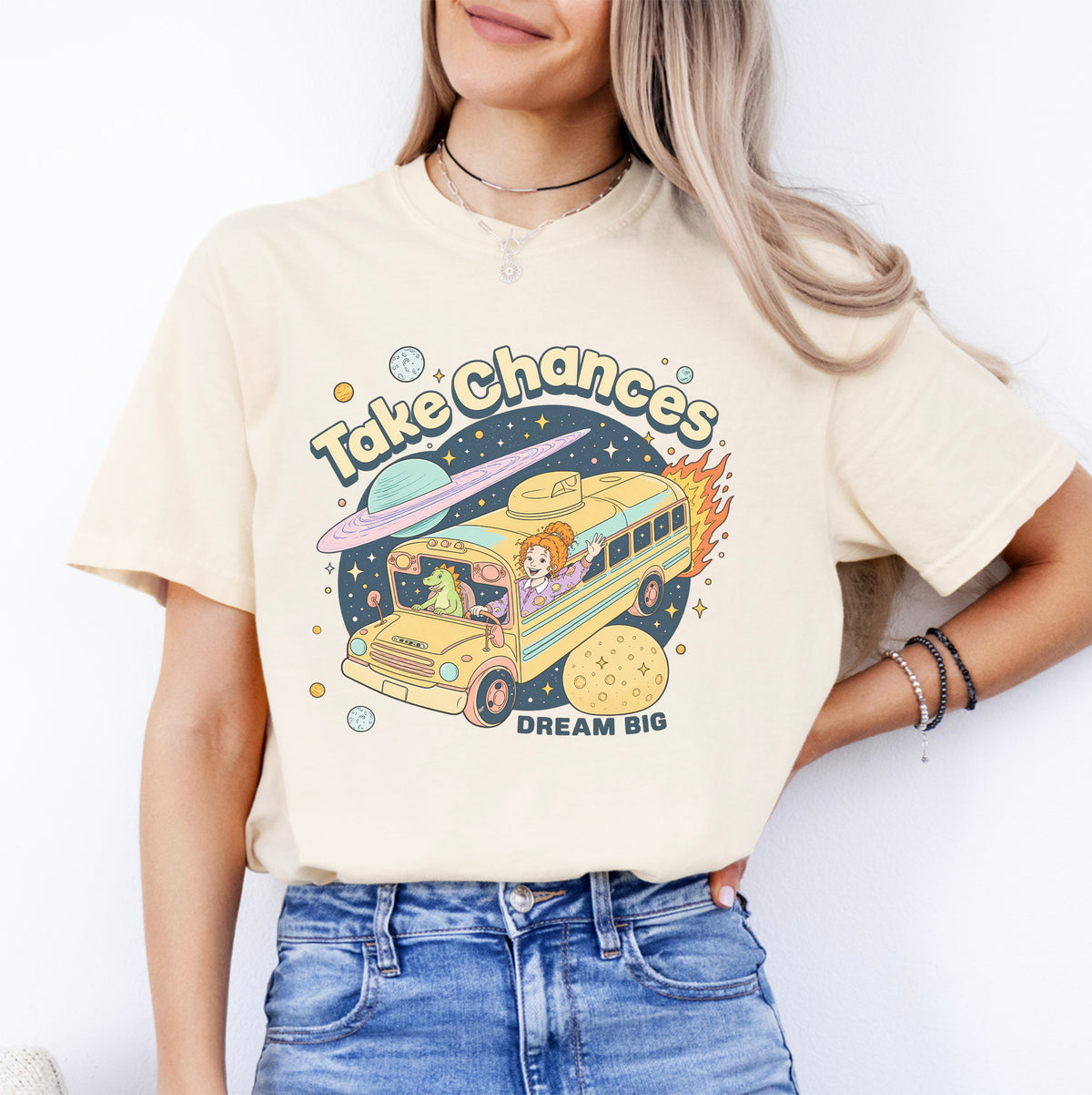 90s Science Teacher Nostalgia Graphic Top Take Chances DREAM BIG