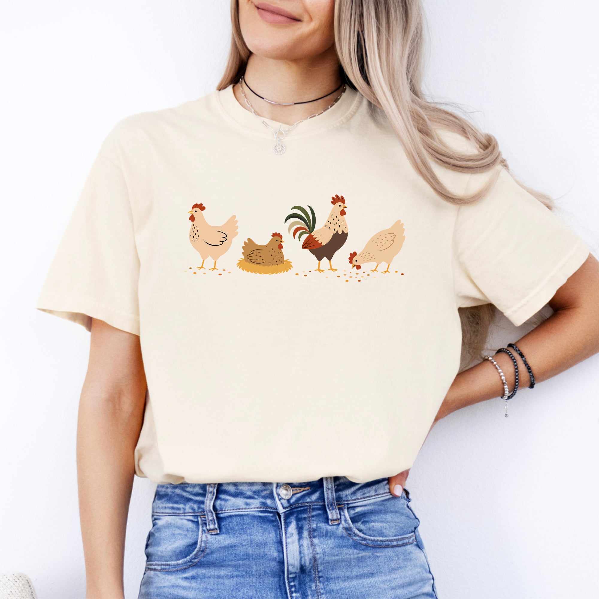 Camiseta de pollo bohemio