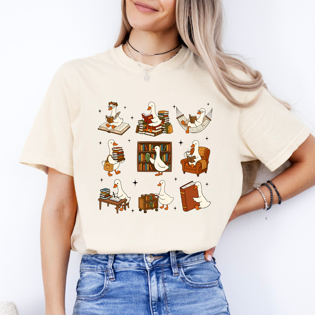 Silly Goose Book Lover Tee