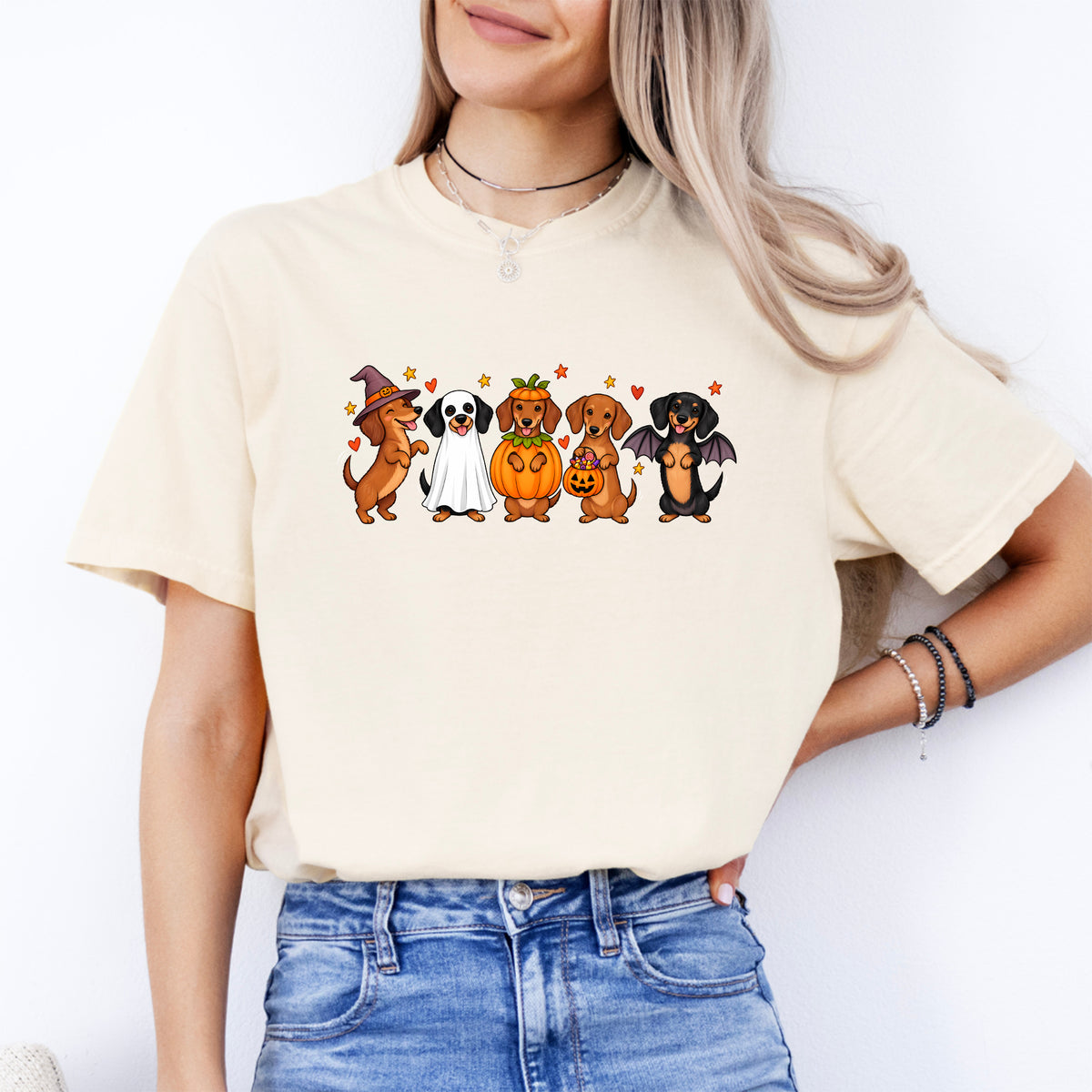 T-shirt teckel d’Halloween