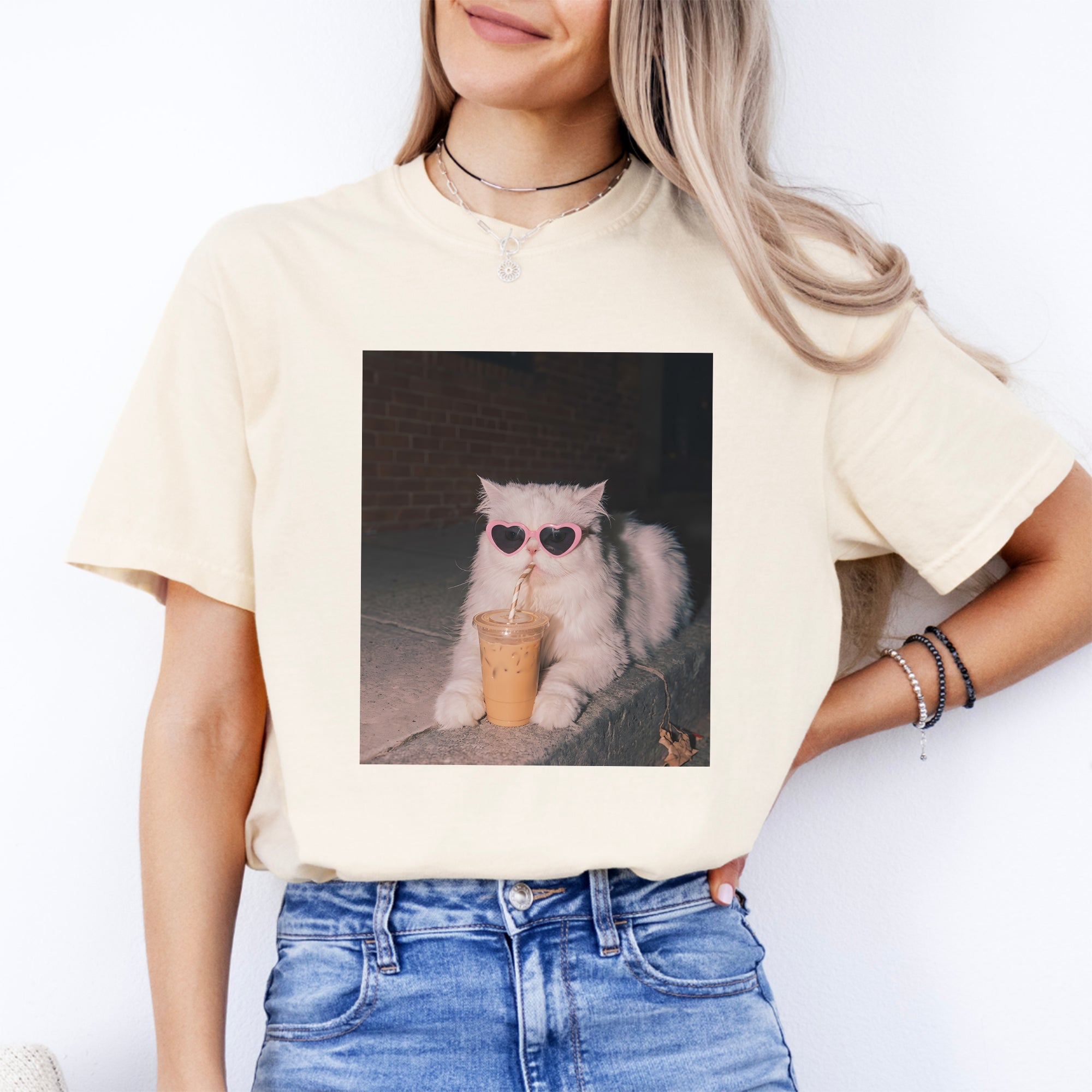 Iced Coffee Cat Tee