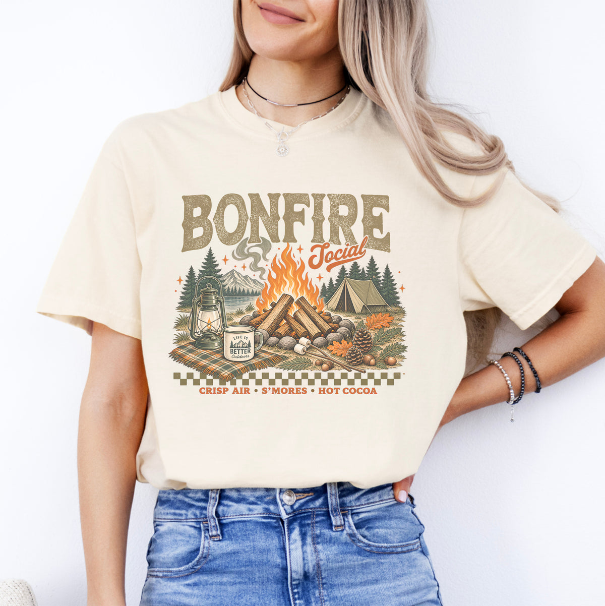 T-shirt de camping « Bonfire Social »