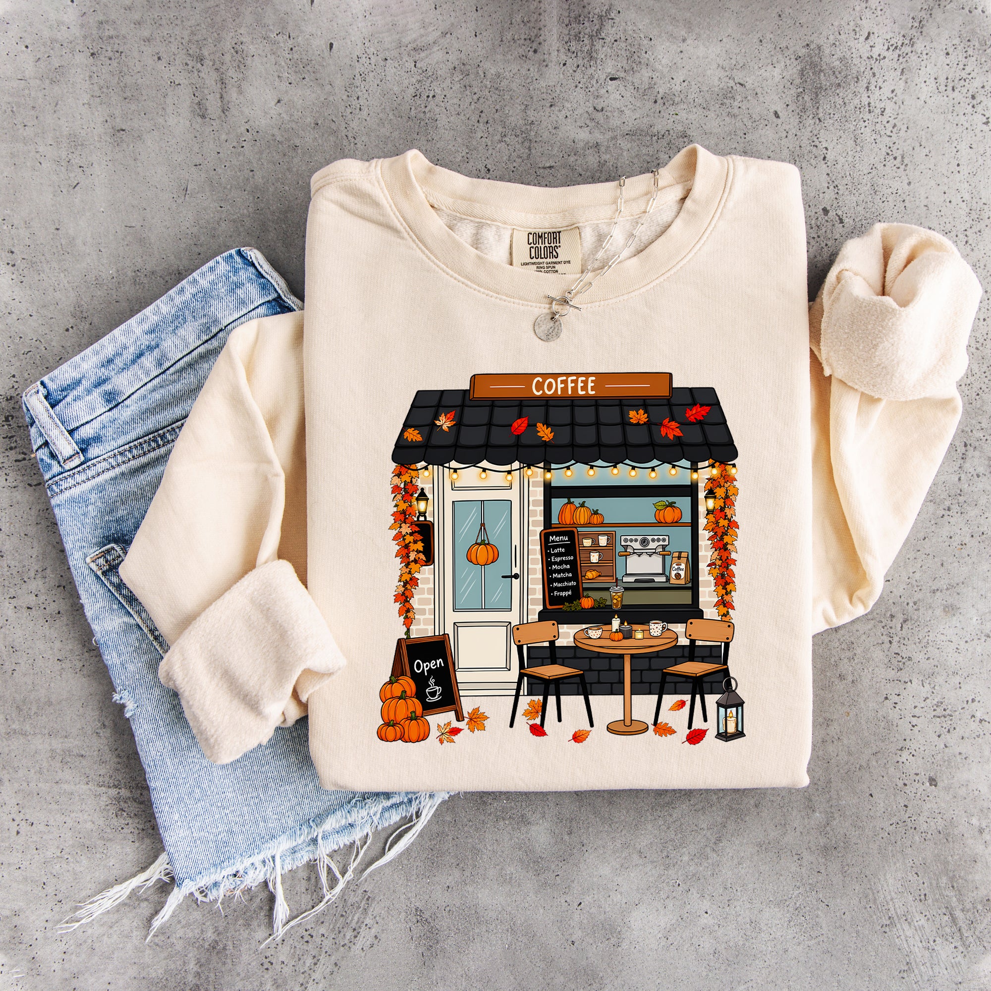 Vintage Fall Coffee Shop Sweatshirt
