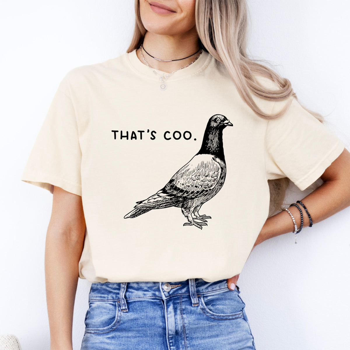 "That's Coo" T-shirt graphique humoristique avec jeu de mots sur les pigeons