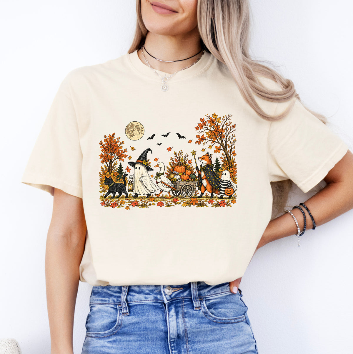 Vintage-Halloween-T-Shirt „Süßes oder Saures“