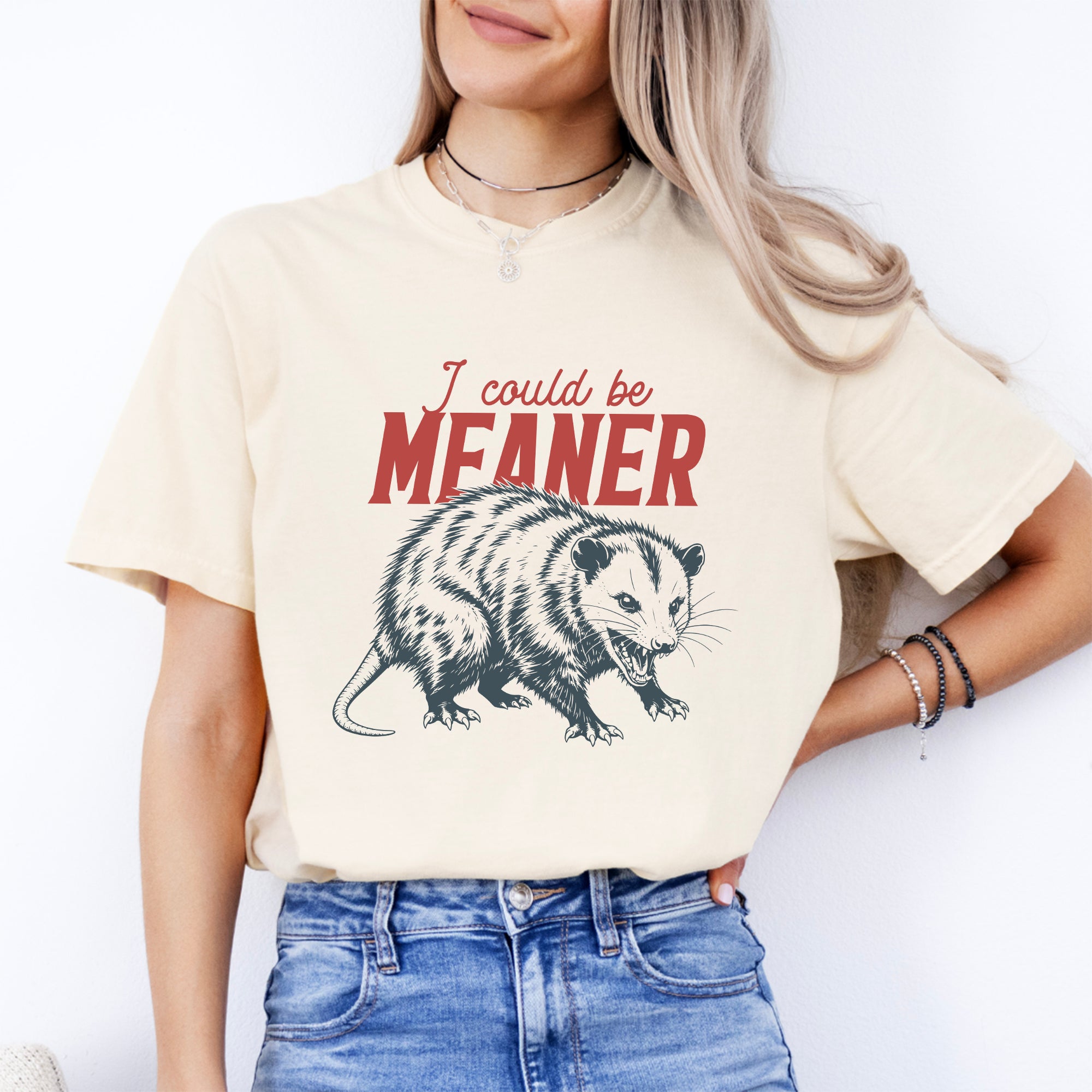 T-shirt amusant avec opossum « Je pourrais être plus méchant »