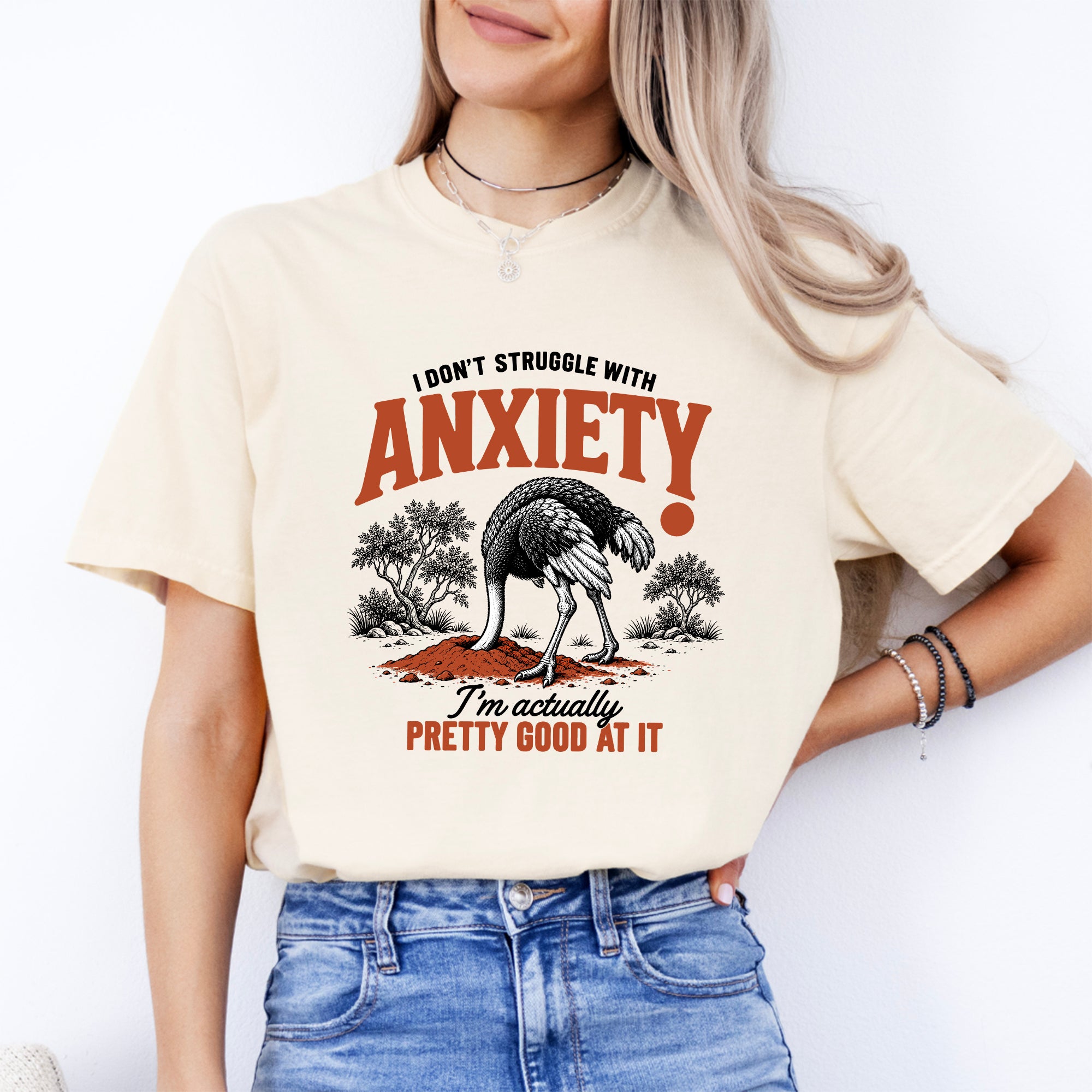 T-Shirt „Ich habe keine Probleme mit Angst“