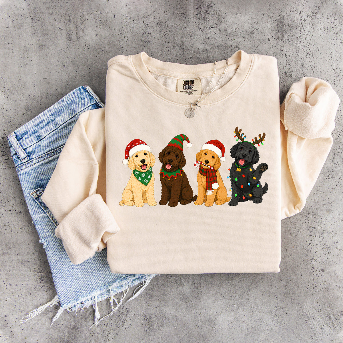 Golden Doodle Christmas Sweatshirt