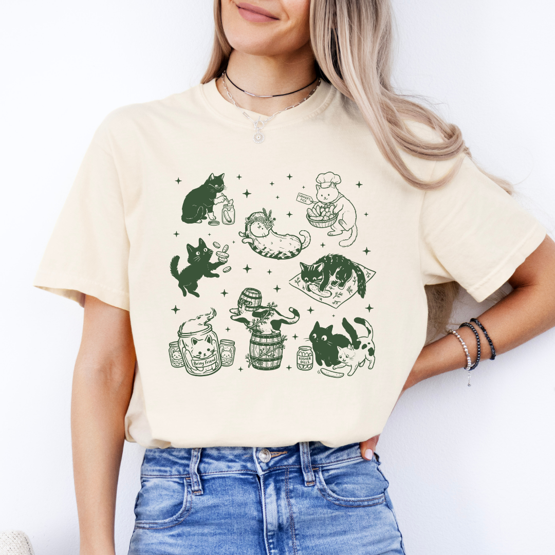 Cute Cat Pickle Lover Tee