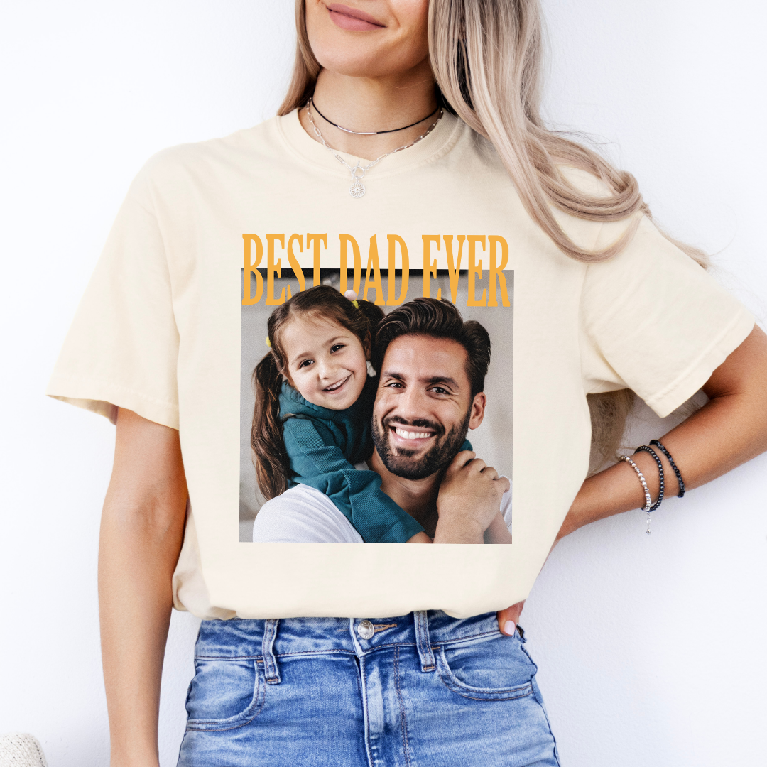 Personalized Best Dad Ever With Photo Tee