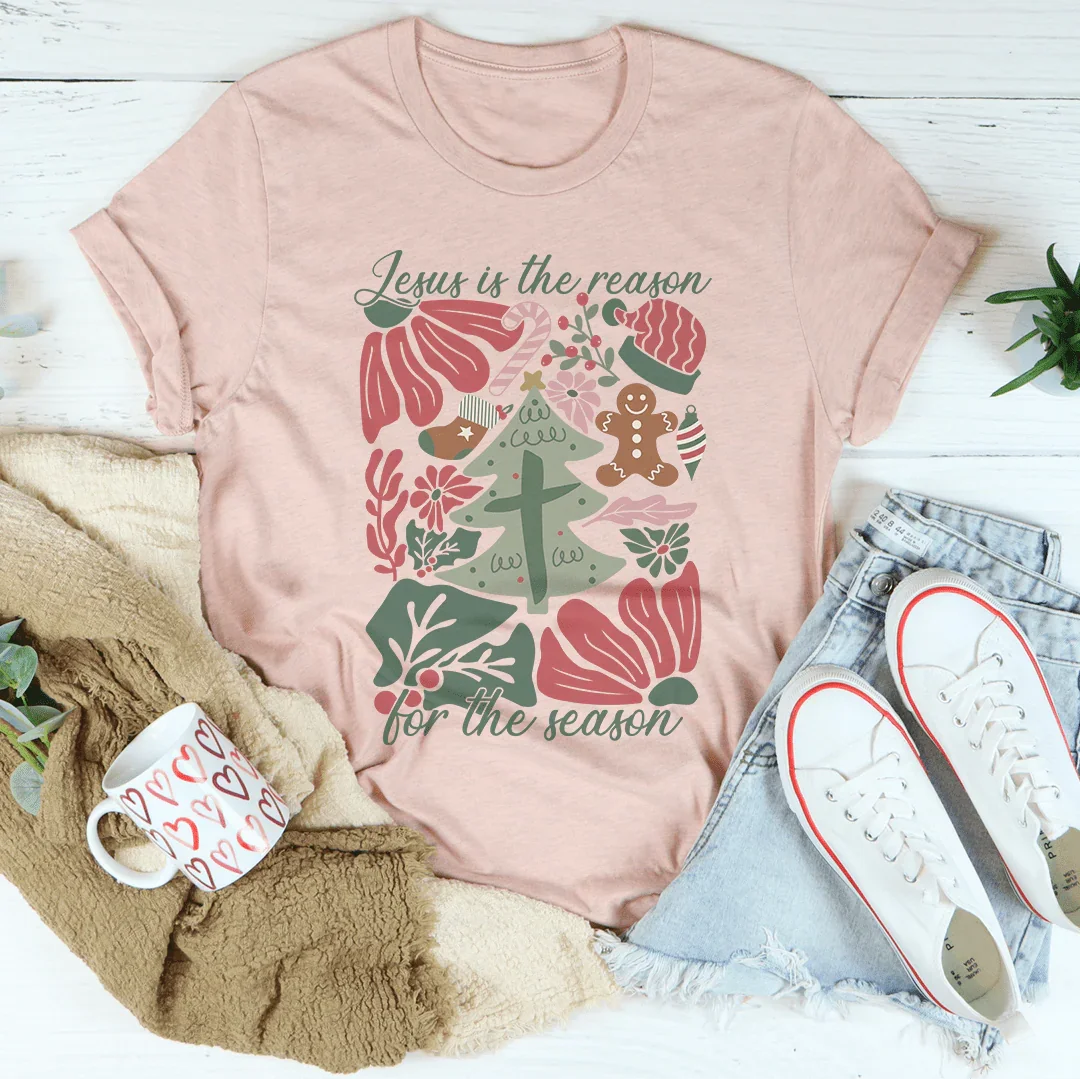 Jesus Is The Reason For The Season Tee Heather Prism Peach / S Peachy Sunday T-Shirt